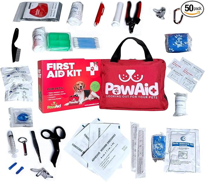 Pet First Aid Kit for Dogs (50+ pieces)